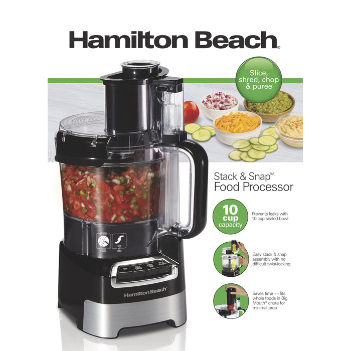 Hamilton Beach® Stack & Snap 10 Cup Food Processor & Reviews Wayfair